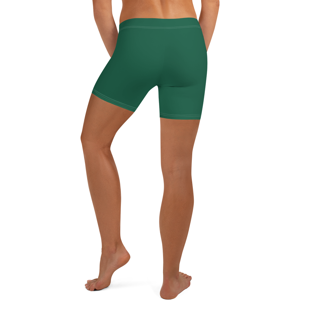Michigan Upper Peninsula Tight Shorts (w/ UP Outline) | Superior Green