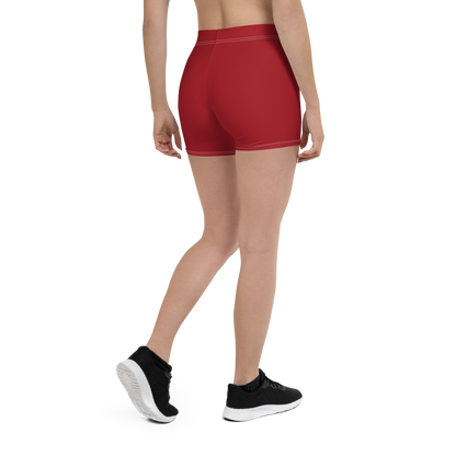 Michigan Upper Peninsula Tight Shorts (w/ UP Outline) | Thimbleberry Red