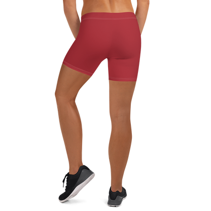 Michigan Upper Peninsula Tight Shorts (w/ UP Outline) | Thimbleberry Red