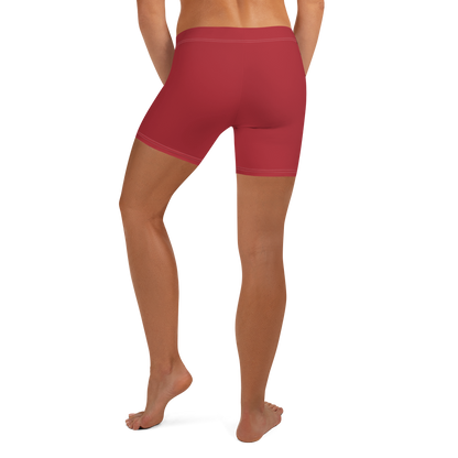 Michigan Upper Peninsula Tight Shorts (w/ UP Outline) | Thimbleberry Red