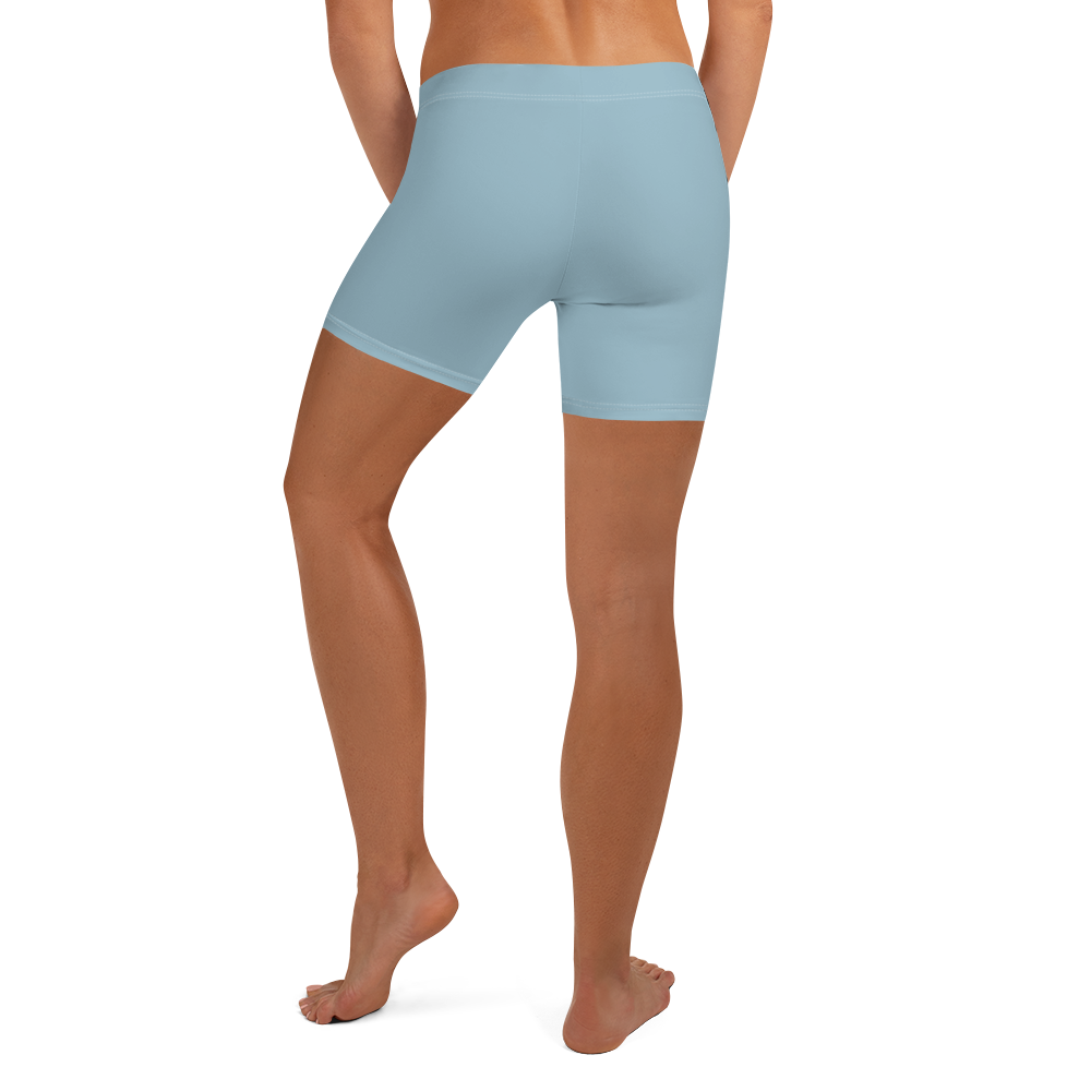 Michigan Upper Peninsula Tight Shorts (w/ UP Outline) | Opal Blue