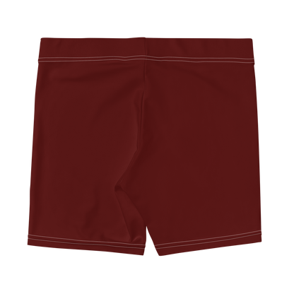 Michigan Upper Peninsula Tight Shorts (w/ UP Outline) | Cherrywood Color