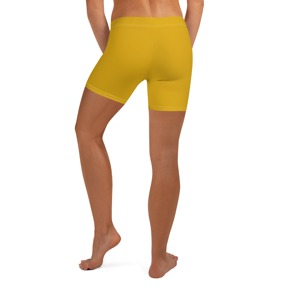 Michigan Upper Peninsula Tight Shorts (w/ UP Outline) | Gold