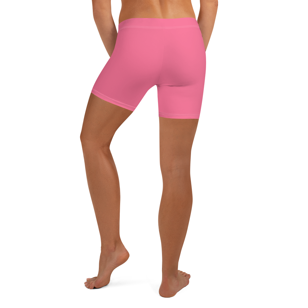 Michigan Upper Peninsula Tight Shorts (w/ UP Outline) | Rhodochrosite Pink