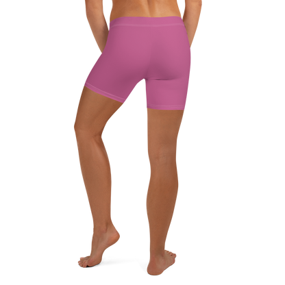 Michigan Upper Peninsula Tight Shorts (w/ UP Outline) | Apple Blossom Pink