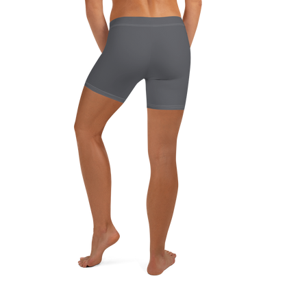 Michigan Upper Peninsula Tight Shorts (w/ UP Outline) | Iron Ore Grey