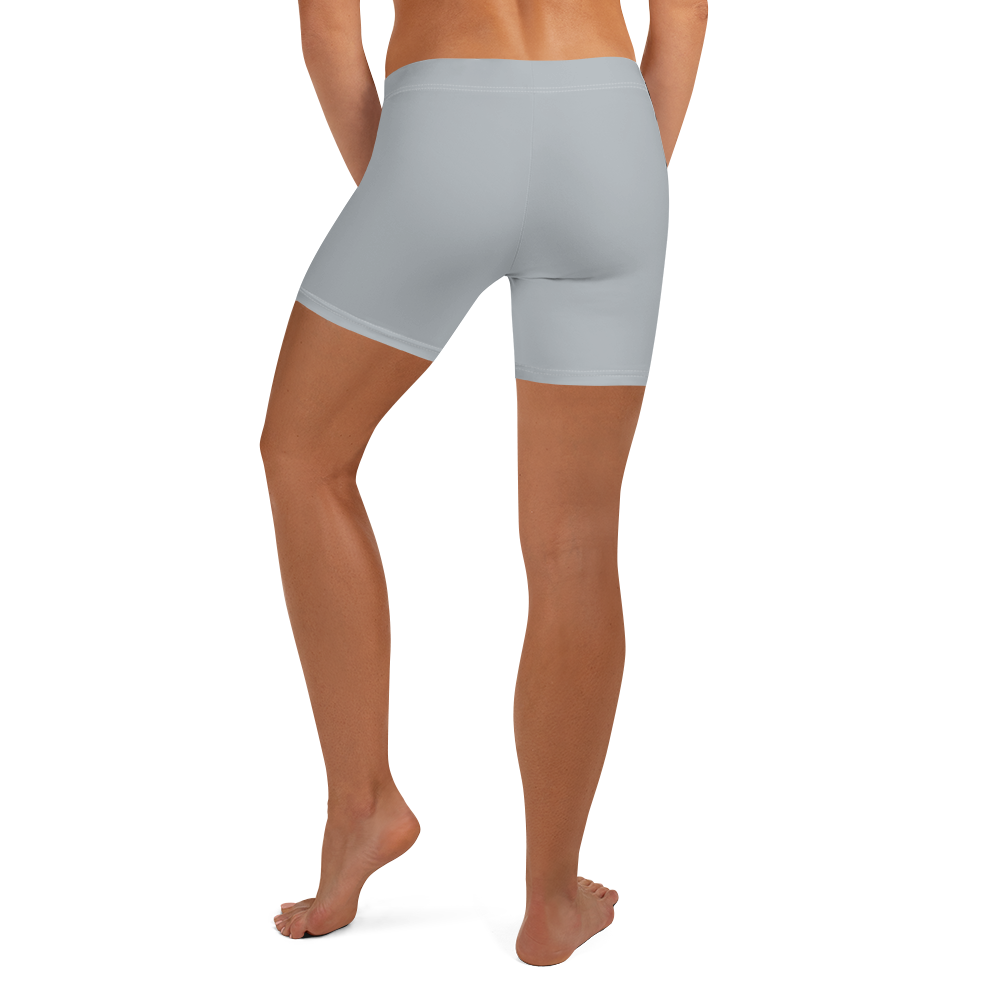 Michigan Upper Peninsula Tight Shorts (w/ UP Outline) | Silver