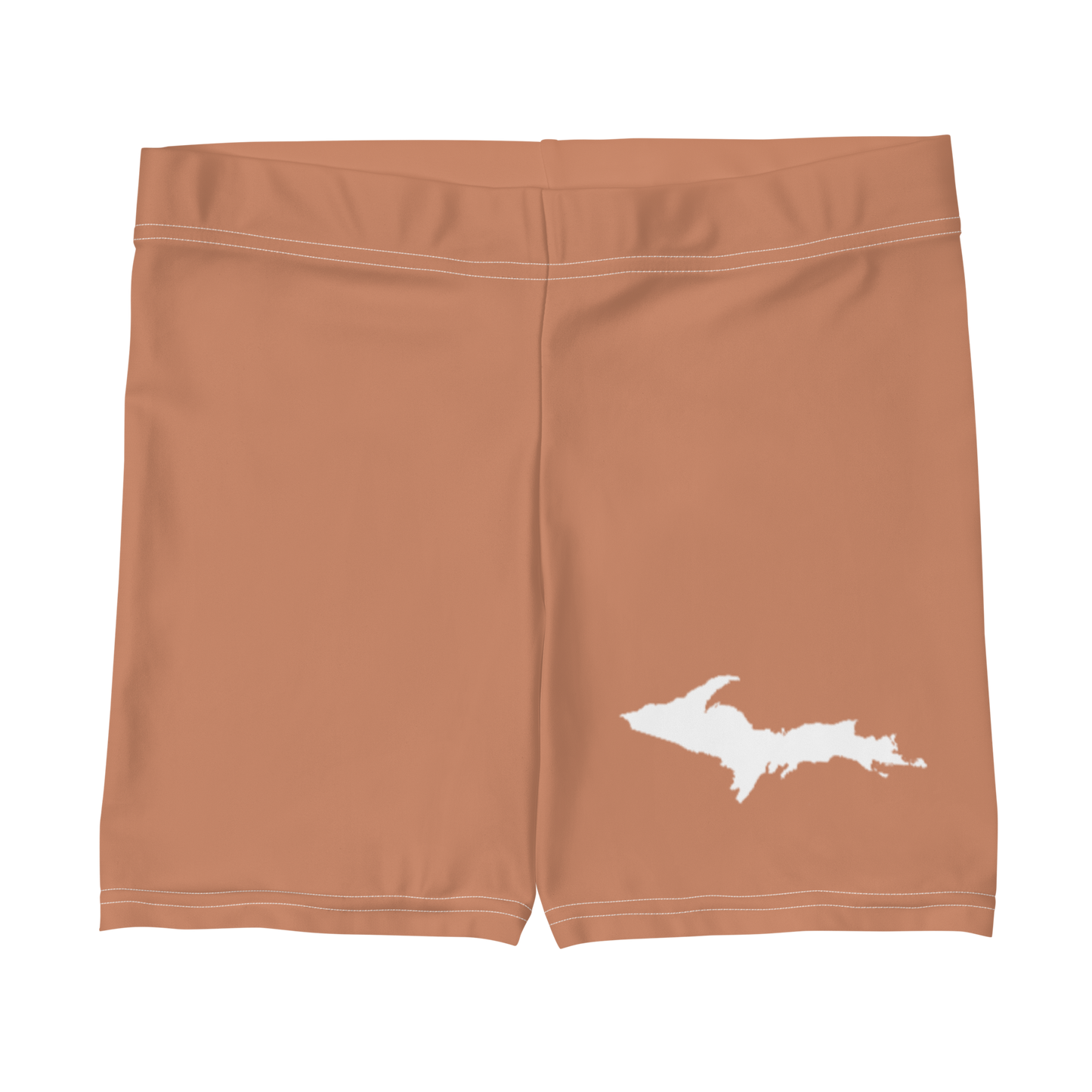 Michigan Upper Peninsula Tight Shorts (w/ UP Outline) | Copper Color