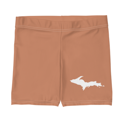 Michigan Upper Peninsula Tight Shorts (w/ UP Outline) | Copper Color