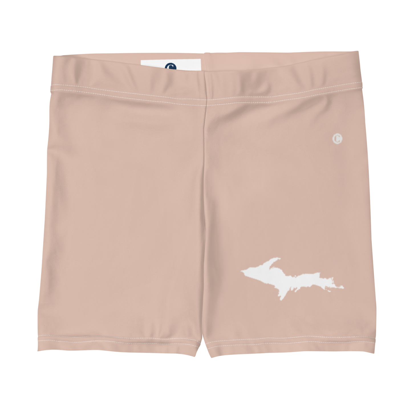 Michigan Upper Peninsula Tight Shorts (w/ UP Outline) | Rose Gold