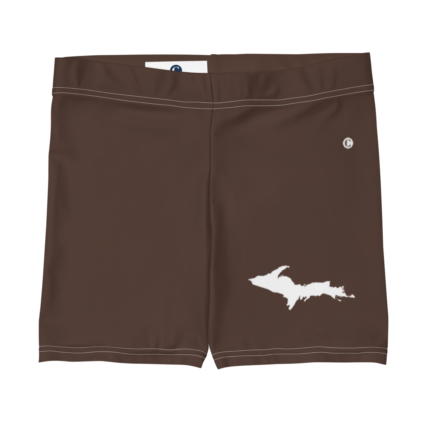 Michigan Upper Peninsula Tight Shorts (w/ UP Outline) | Hickory Color