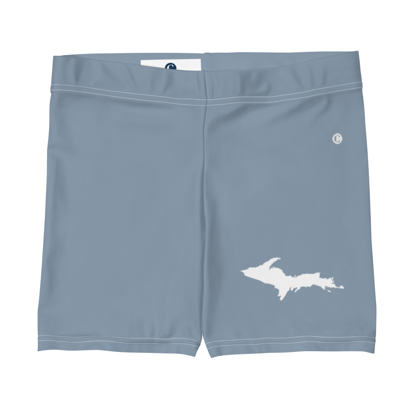 Michigan Upper Peninsula Tight Shorts (w/ UP Outline) | B-24 Grey