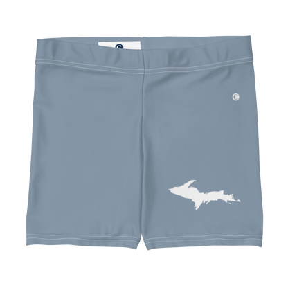 Michigan Upper Peninsula Tight Shorts (w/ UP Outline) | B-24 Grey