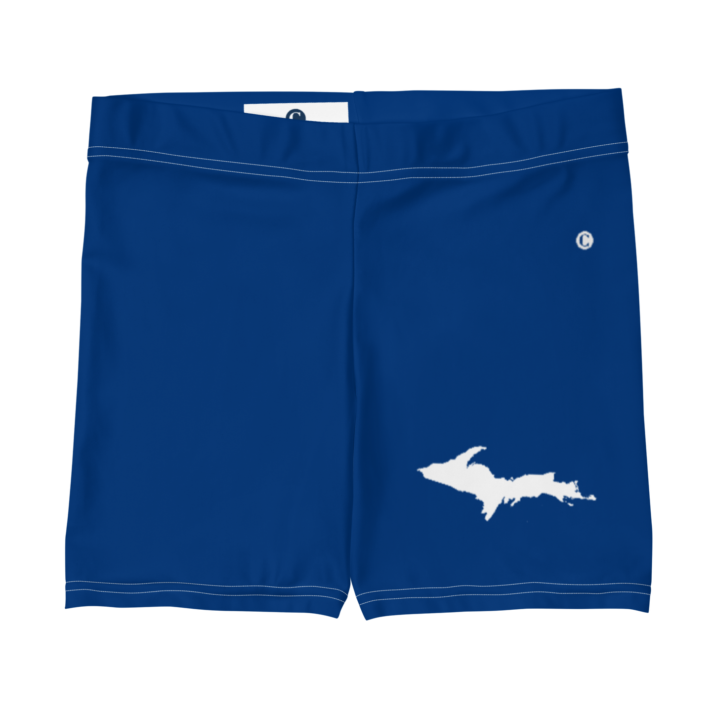 Michigan Upper Peninsula Tight Shorts (w/ UP Outline) | Dearborn Blue