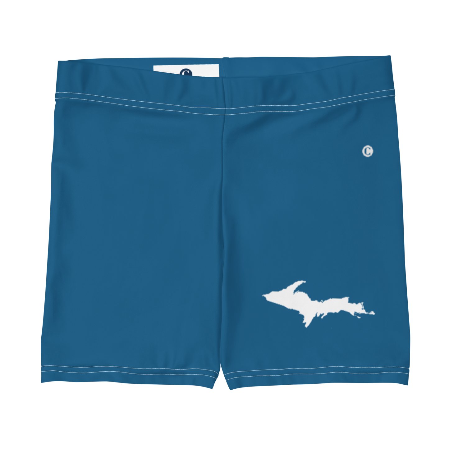 Michigan Upper Peninsula Tight Shorts (w/ UP Outline) | Blueberry