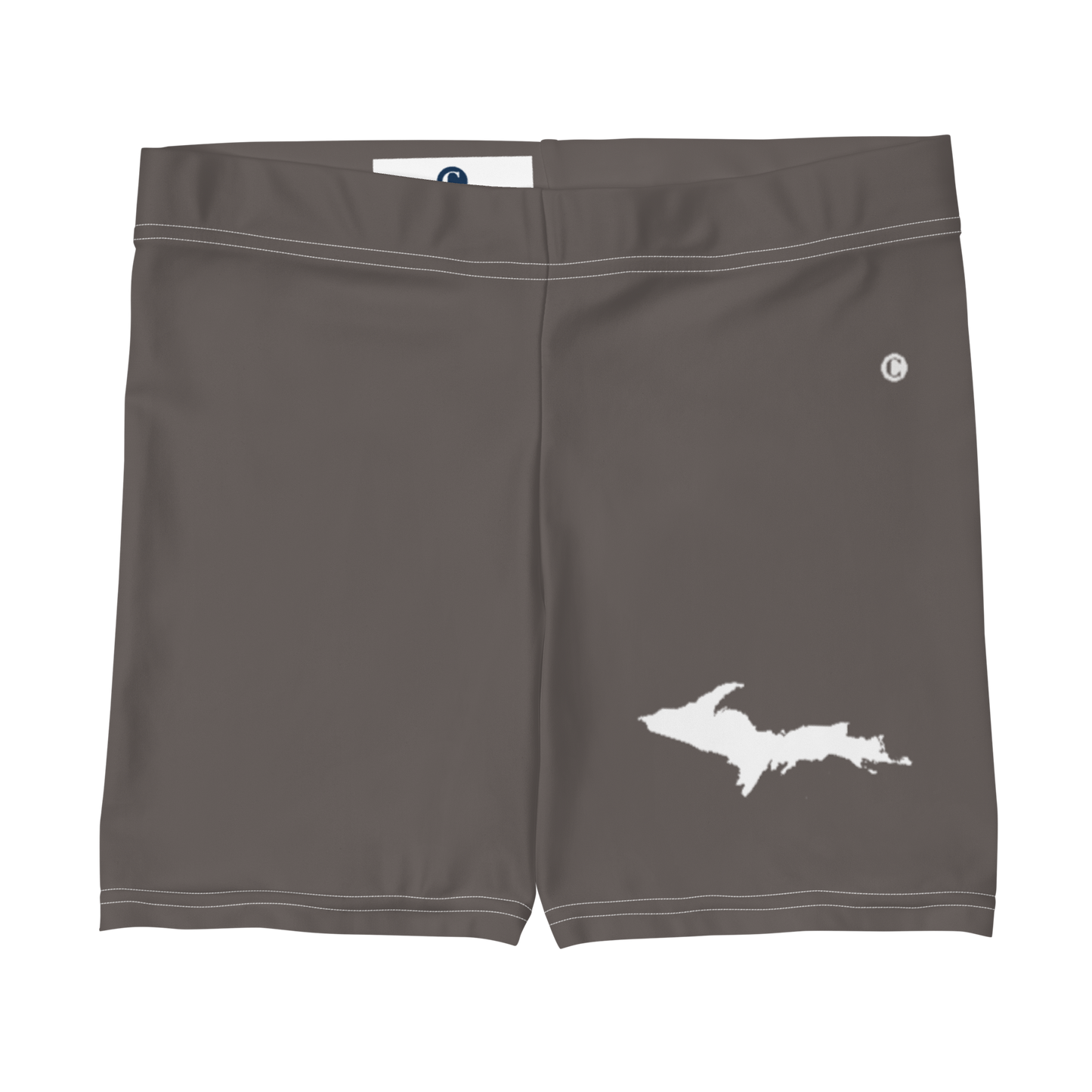 Michigan Upper Peninsula Tight Shorts (w/ UP Outline) | Warren Tank Grey