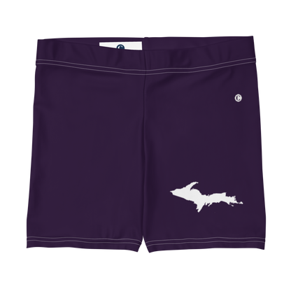 Michigan Upper Peninsula Tight Shorts (w/ UP Outline) | Blackcurrant