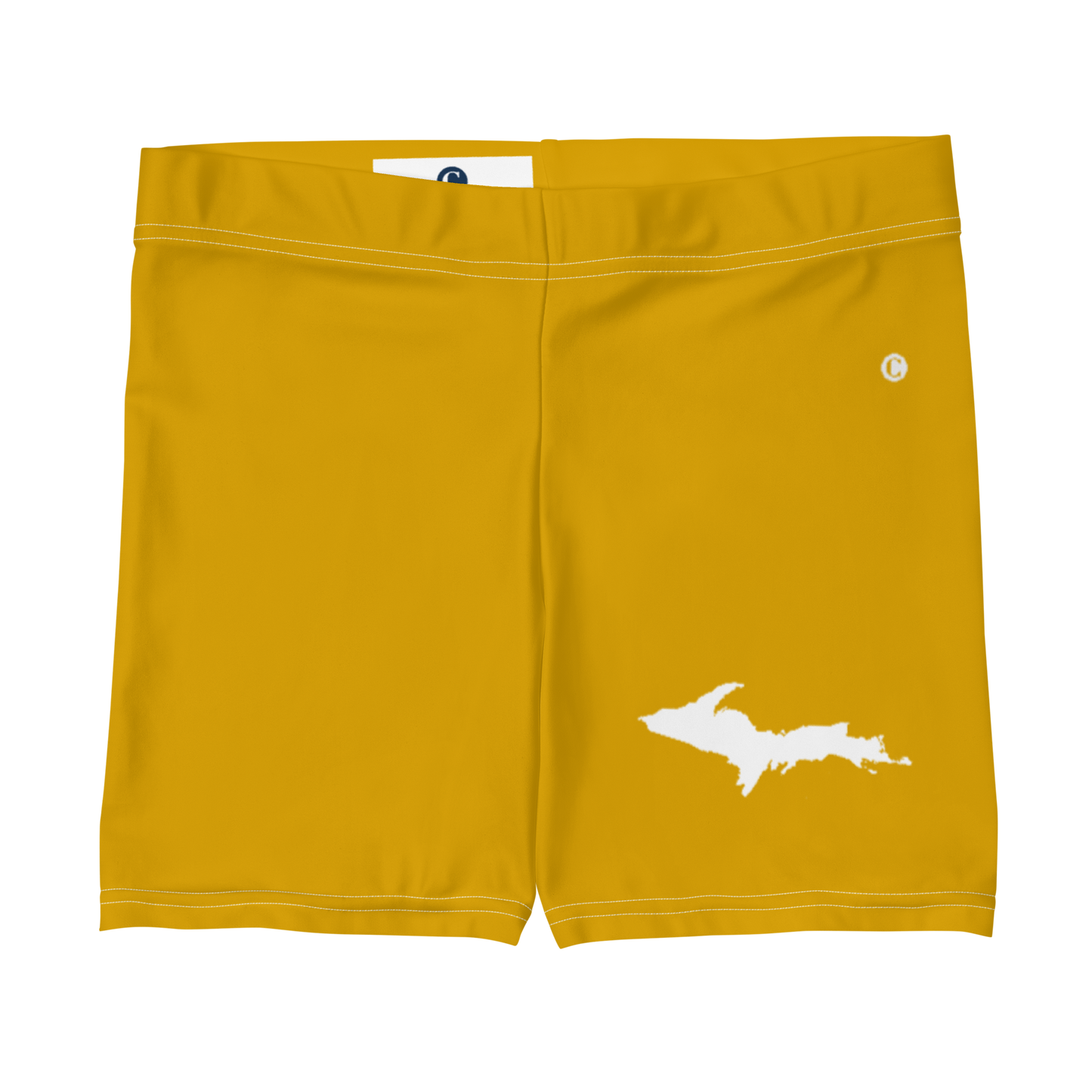 Michigan Upper Peninsula Tight Shorts (w/ UP Outline) | Gold