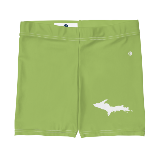 Michigan Upper Peninsula Tight Shorts (w/ UP Outline) | Gooseberry Green