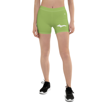 Michigan Upper Peninsula Tight Shorts (w/ UP Outline) | Gooseberry Green