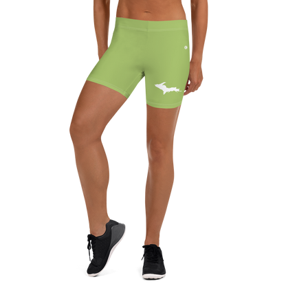 Michigan Upper Peninsula Tight Shorts (w/ UP Outline) | Gooseberry Green