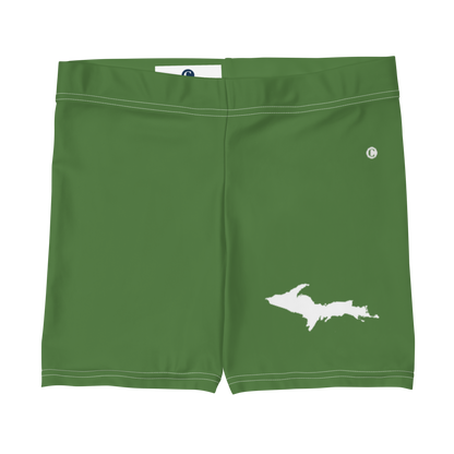 Michigan Upper Peninsula Tight Shorts (w/ UP Outline) | Pine Green