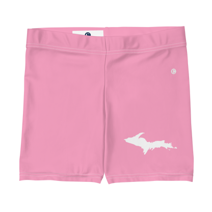 Michigan Upper Peninsula Tight Shorts (w/ UP Outline) | '67 Caddie Pink