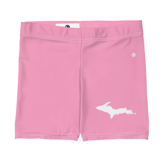 Michigan Upper Peninsula Tight Shorts (w/ UP Outline) | '67 Caddie Pink