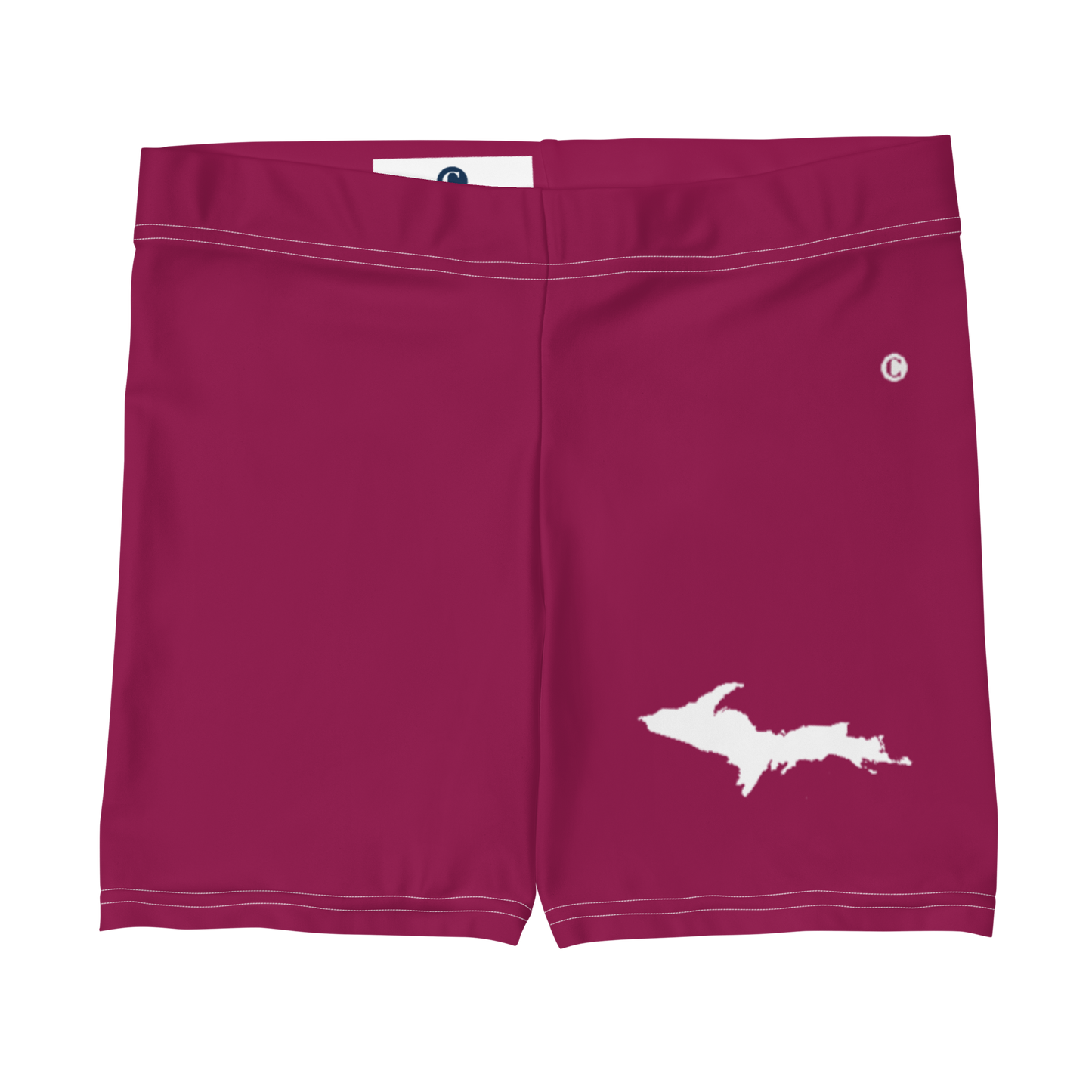 Michigan Upper Peninsula Tight Shorts (w/ UP Outline) | Ruby Red