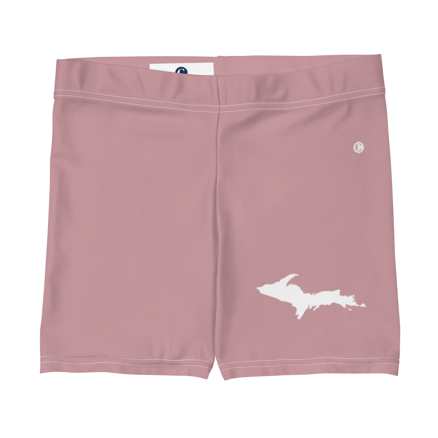 Michigan Upper Peninsula Tight Shorts (w/ UP Outline) | Cherry Blossom Pink