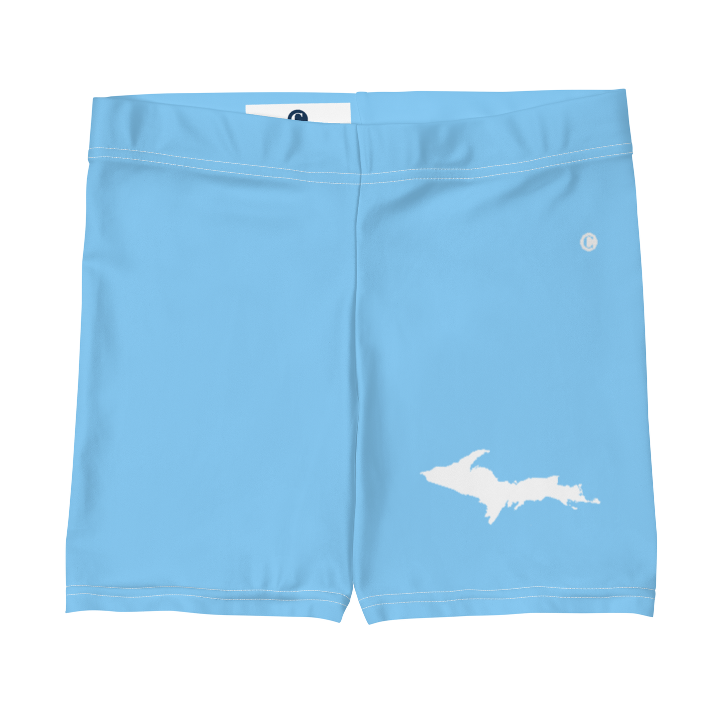 Michigan Upper Peninsula Tight Shorts (w/ UP Outline) | DTW Blue