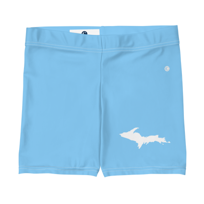 Michigan Upper Peninsula Tight Shorts (w/ UP Outline) | DTW Blue