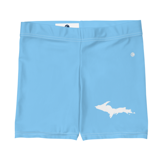 Michigan Upper Peninsula Tight Shorts (w/ UP Outline) | DTW Blue