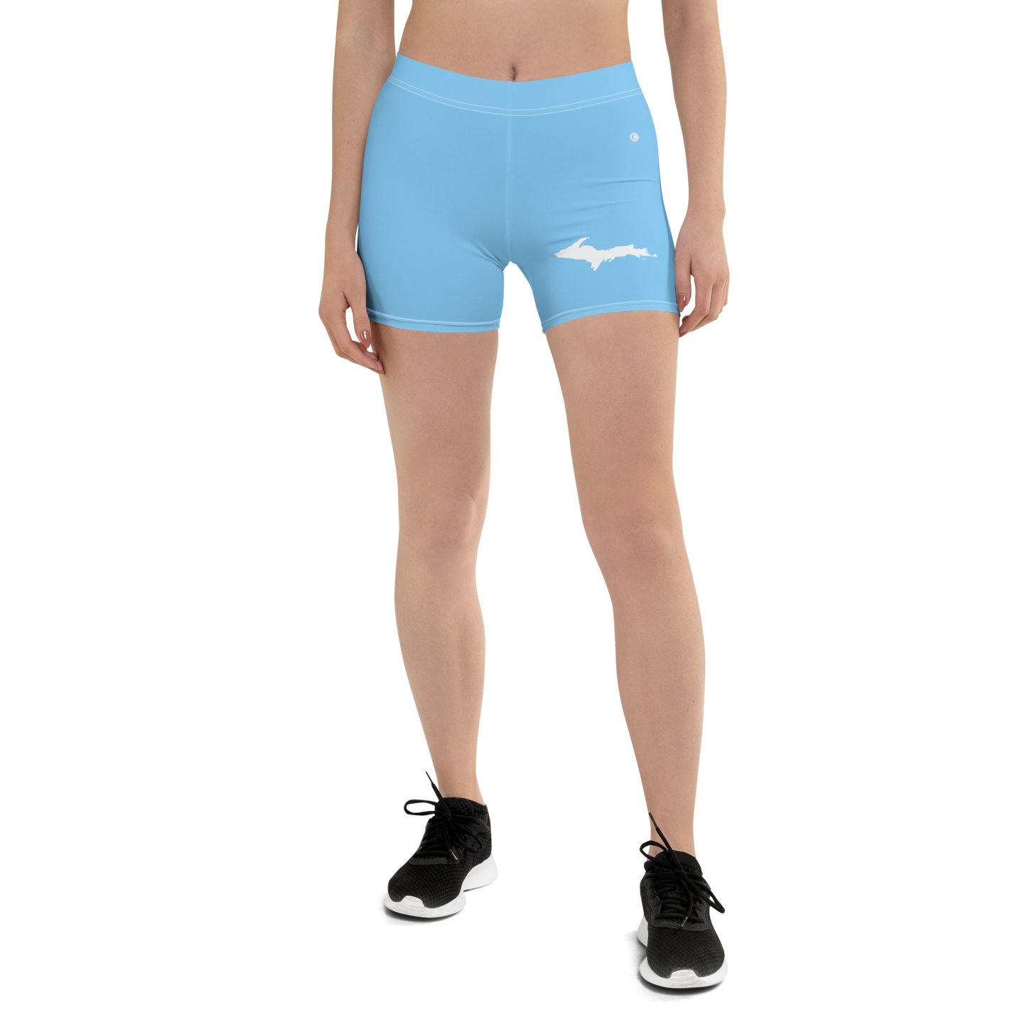 Michigan Upper Peninsula Tight Shorts (w/ UP Outline) | DTW Blue