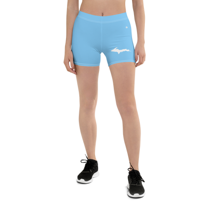 Michigan Upper Peninsula Tight Shorts (w/ UP Outline) | DTW Blue