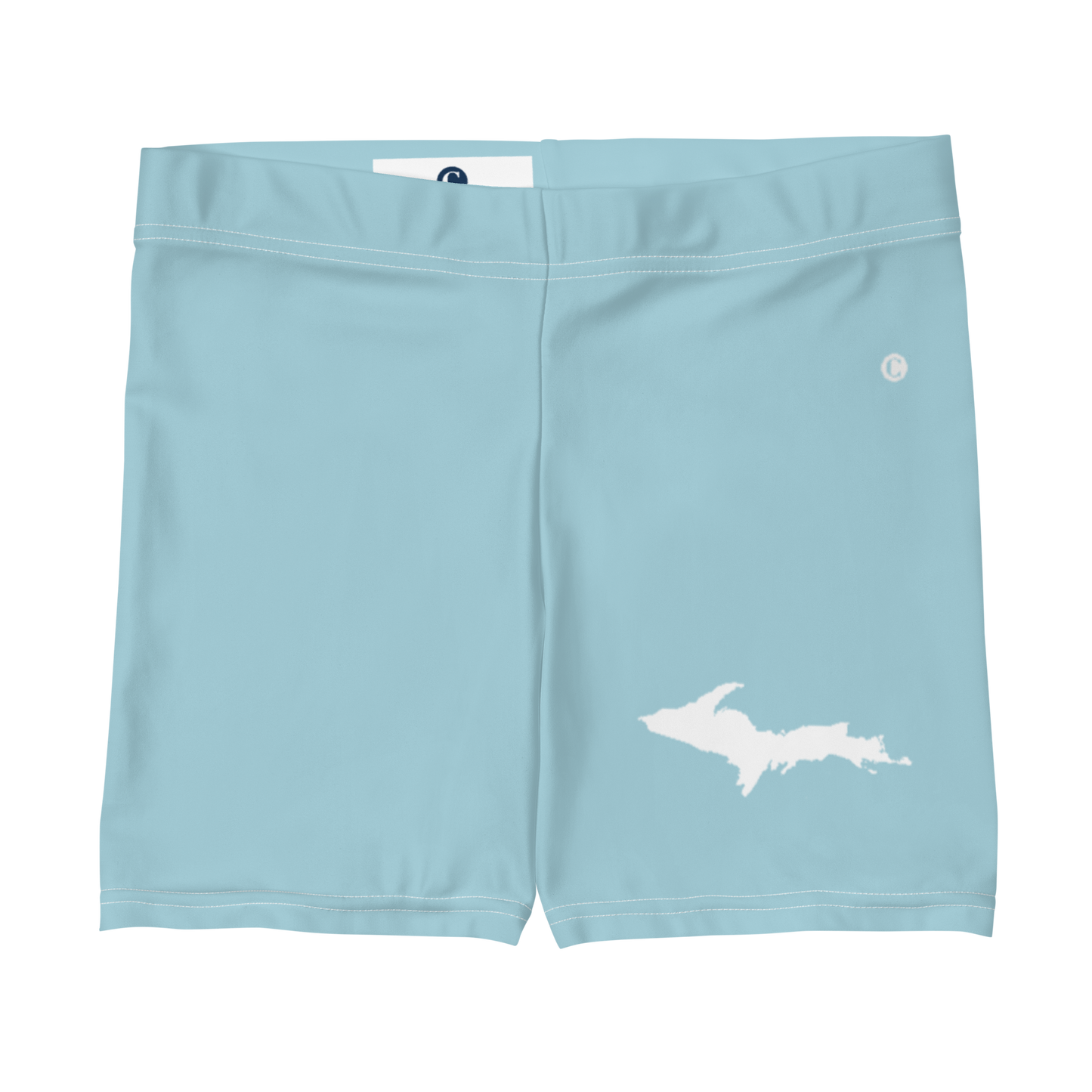 Michigan Upper Peninsula Tight Shorts (w/ UP Outline) | '58 Caddie Blue