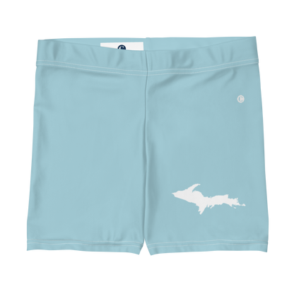 Michigan Upper Peninsula Tight Shorts (w/ UP Outline) | '58 Caddie Blue