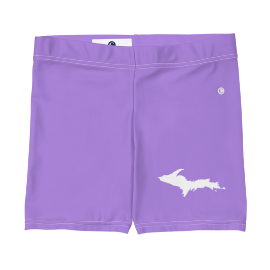 Michigan Upper Peninsula Tight Shorts (w/ UP Outline) | Lavender