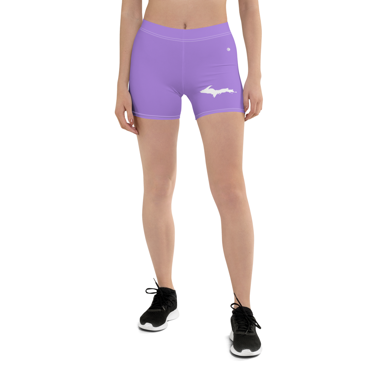 Michigan Upper Peninsula Tight Shorts (w/ UP Outline) | Lavender