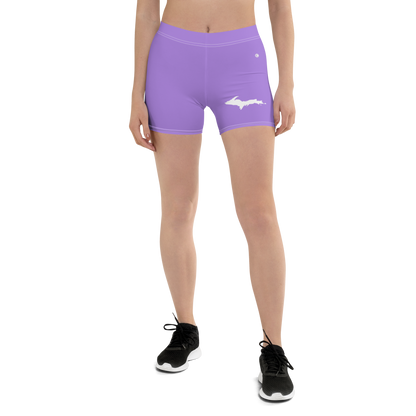 Michigan Upper Peninsula Tight Shorts (w/ UP Outline) | Lavender