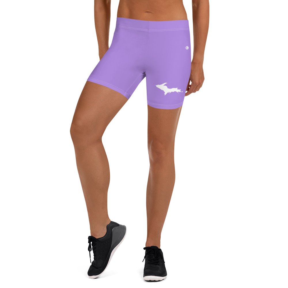 Michigan Upper Peninsula Tight Shorts (w/ UP Outline) | Lavender