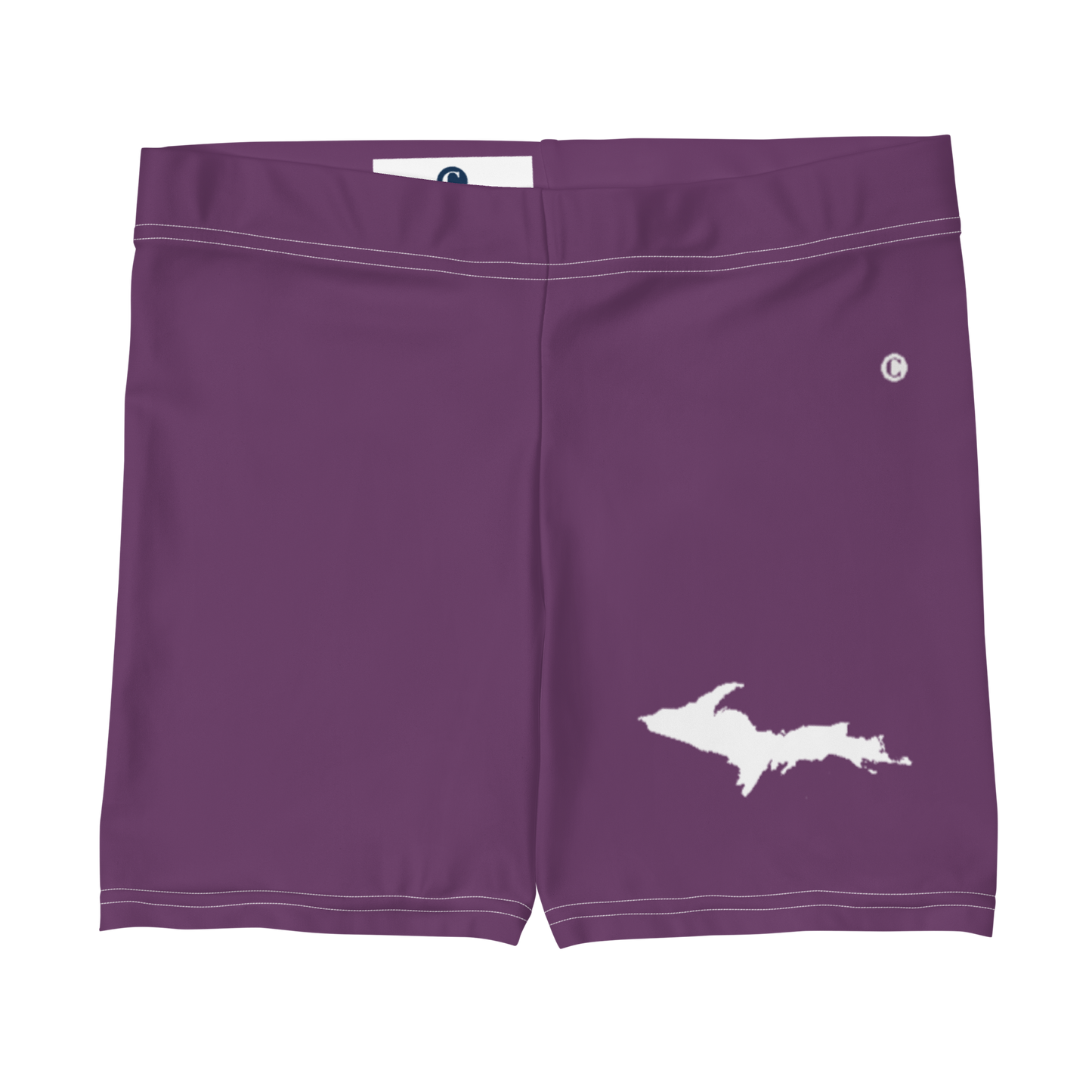 Michigan Upper Peninsula Tight Shorts (w/ UP Outline) | Plum