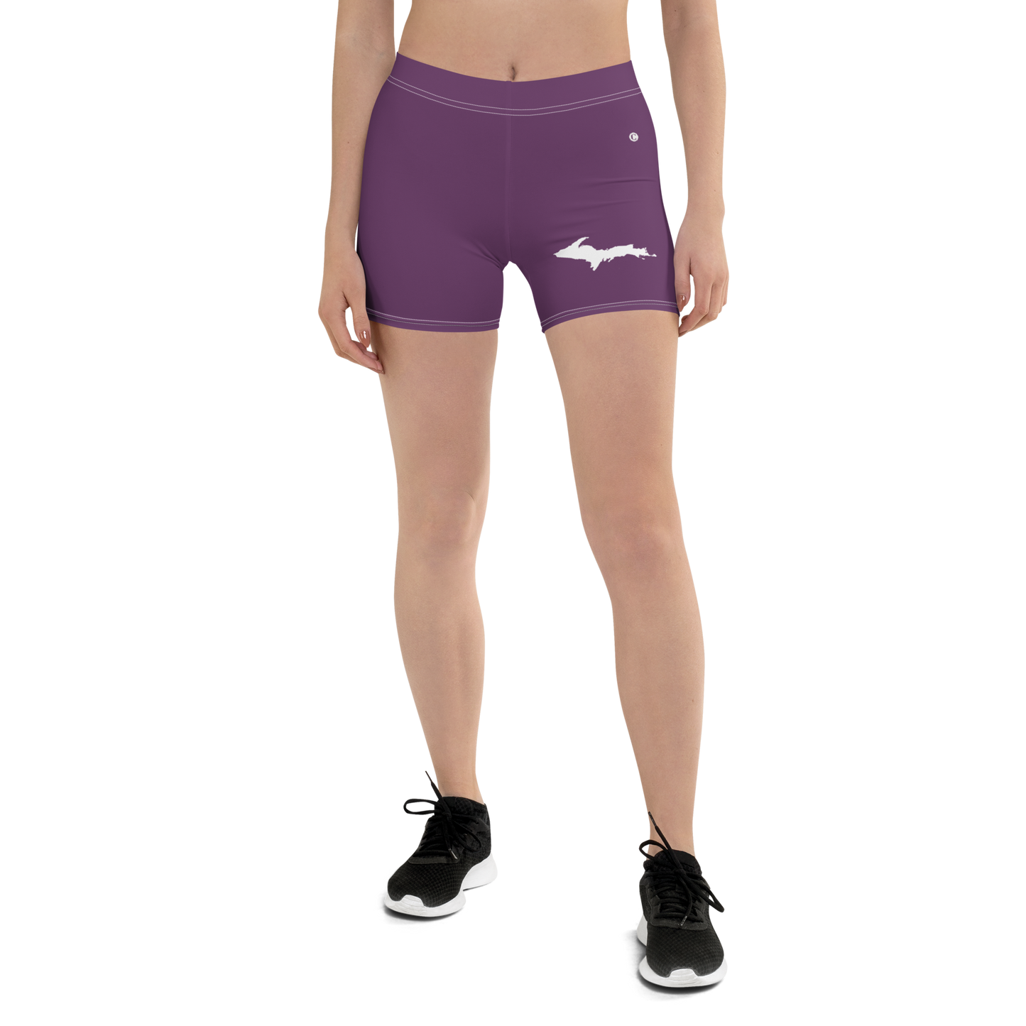 Michigan Upper Peninsula Tight Shorts (w/ UP Outline) | Plum