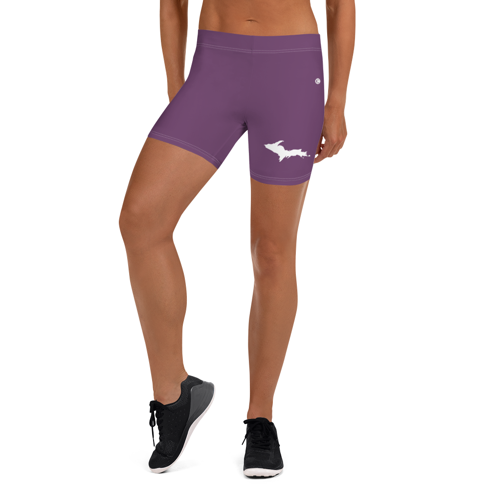 Michigan Upper Peninsula Tight Shorts (w/ UP Outline) | Plum