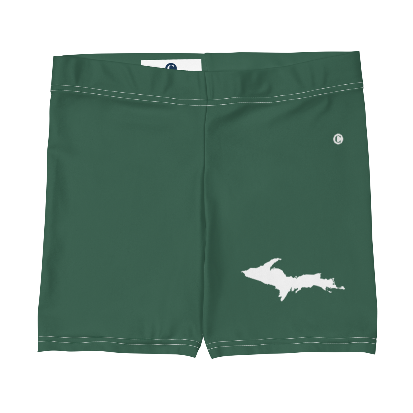 Michigan Upper Peninsula Tight Shorts (w/ UP Outline) | Ginger Ale Green