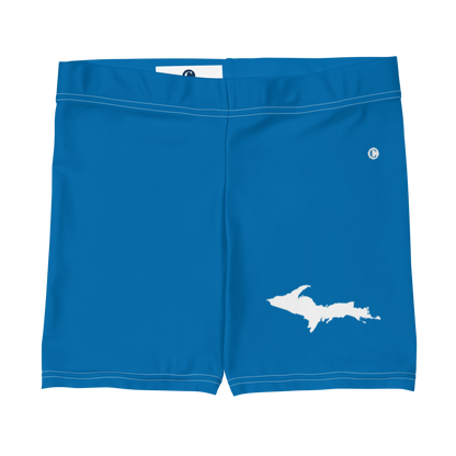 Michigan Upper Peninsula Tight Shorts (w/ UP Outline) | Azure