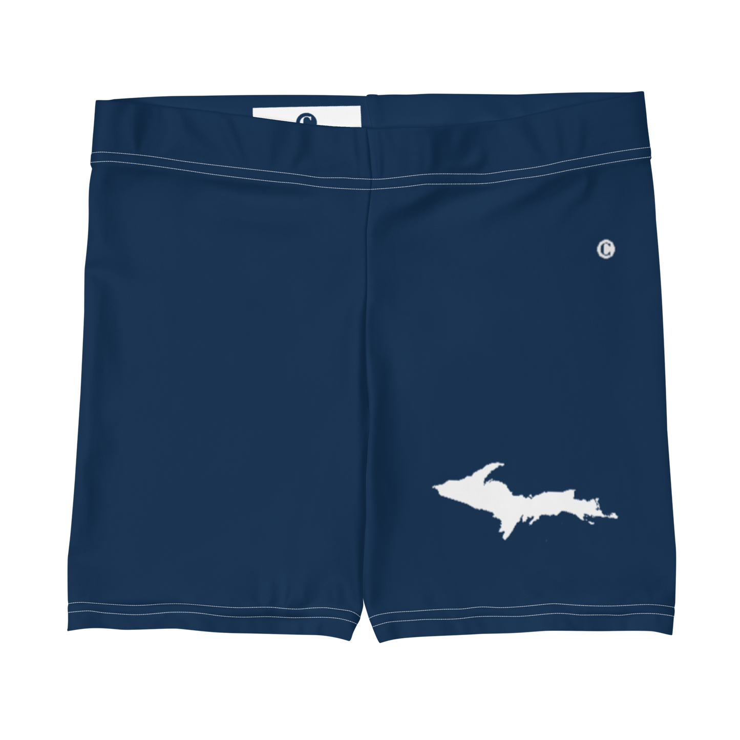 Michigan Upper Peninsula Tight Shorts (w/ UP Outline) | Navy