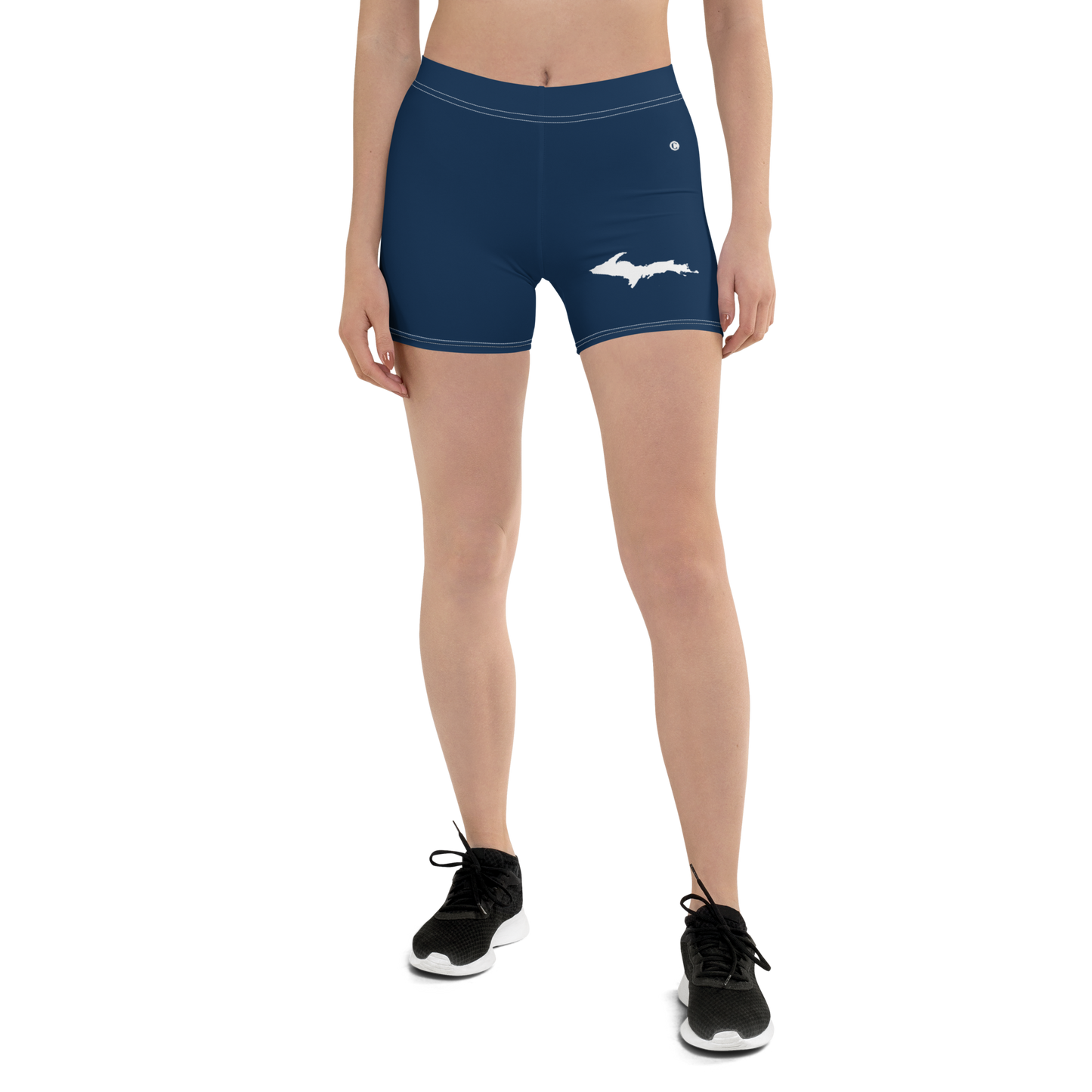 Michigan Upper Peninsula Tight Shorts (w/ UP Outline) | Navy