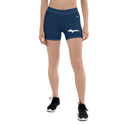 Michigan Upper Peninsula Tight Shorts (w/ UP Outline) | Navy