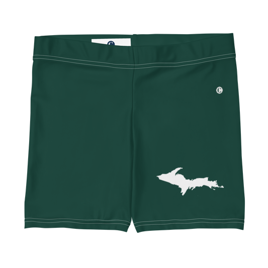 Michigan Upper Peninsula Tight Shorts (w/ UP Outline) | Laconic Green